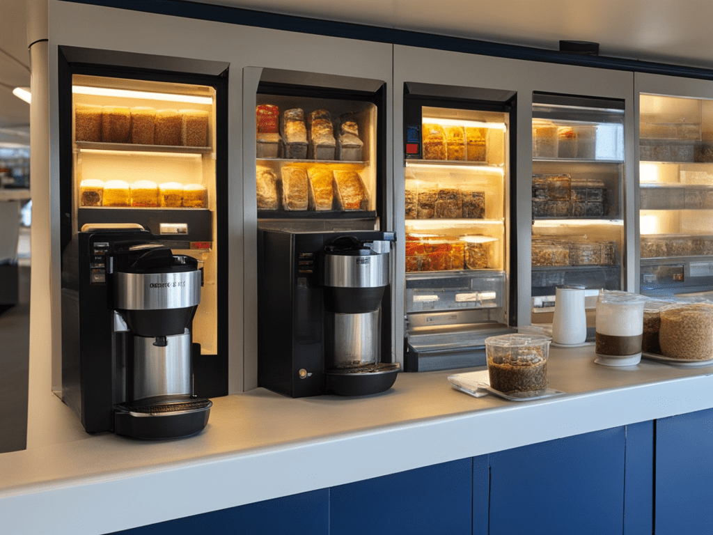 Kaffeevoll- und Verpflegungsautomaten auf der Fähre nach Island